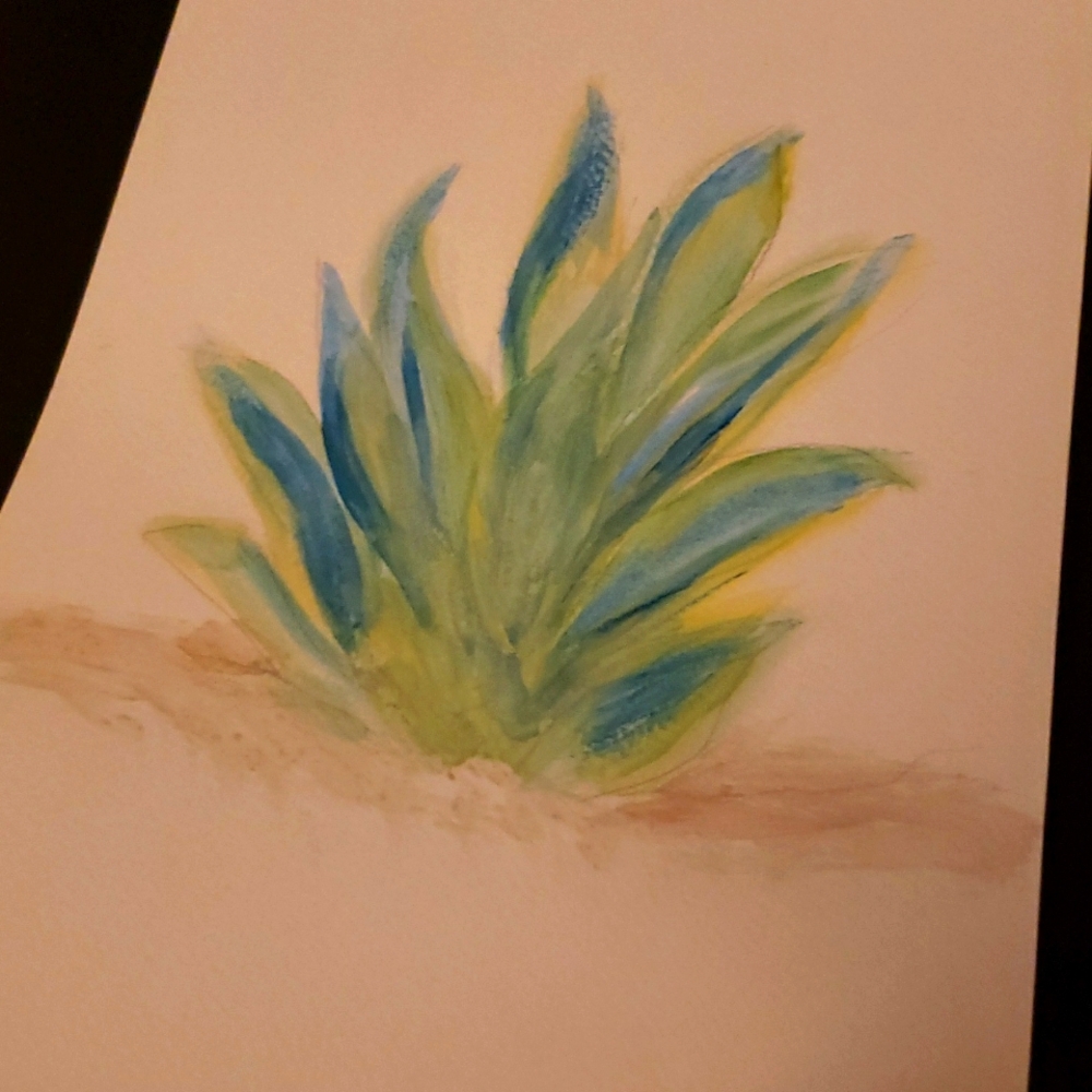 Blue Agave Water Color Original
